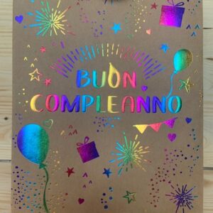 Shopper Carta Kraft Buon Compleanno